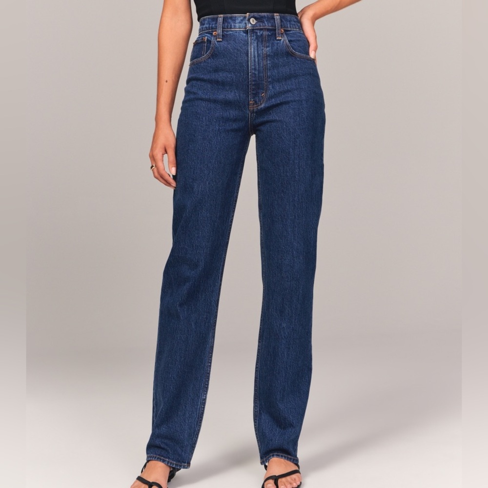Abercrombie & Fitch the slim straight ultra high rise jeans womens 28/6s